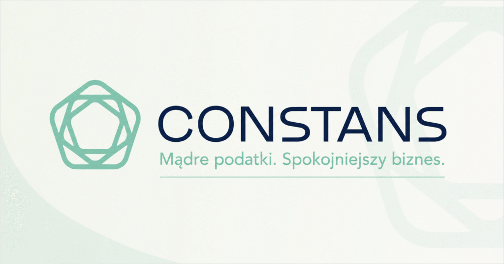 Logo biura rachunkowego CONSTANS – Mądre podatki. Spokojniejszy biznes.